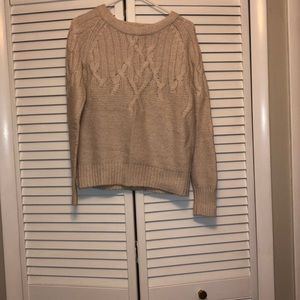 Cream cable knit sweater